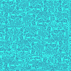 Obraz premium vector seamless pattern Abstract Modern Shapes . Simple geometric pattern with different figures. Artistic folk shapes.