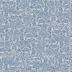 Obraz premium vector seamless pattern Abstract Modern Shapes . Simple geometric pattern with different figures. Artistic folk shapes.