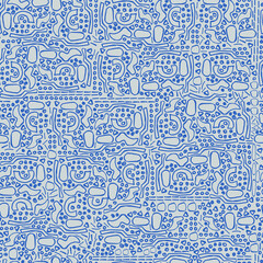 Obraz premium vector seamless pattern Abstract Modern Shapes . Simple geometric pattern with different figures. Artistic folk shapes.