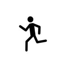 Fototapeta na wymiar man pictogram running isolated on a white background, healthy lifestyle, sports