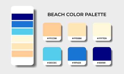 beach color palettes pantone swatch sets
