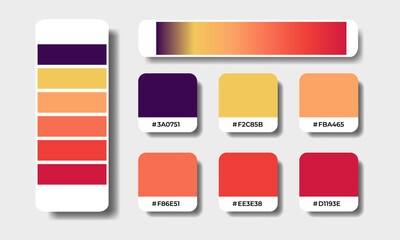 autumn gradient and solid color palettes pantone swatch sets