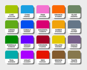 multicolor palettes pantone swatch sets