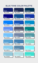 blue tone color palettes pantone swatch sets