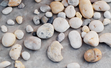 Fototapeta na wymiar Background of the white pebbles
