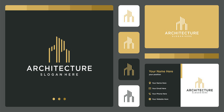 Abstract Building real estate logo design template graphic vector illustration. Symbol, icon, creative.
