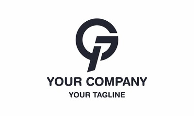 Alphabet letter icon logo GP or PG