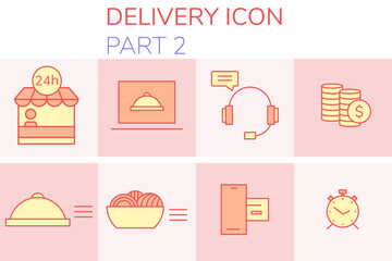 Delivery icon set 02