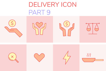 Delivery icon set 09 