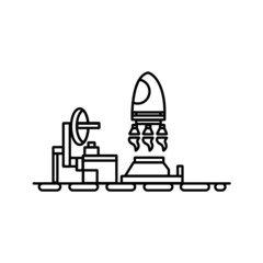 rocket launch station icon