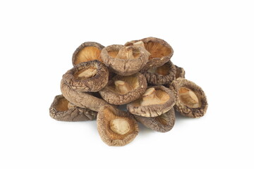 Dried shiitake mushrooms with close up shot,Top view.