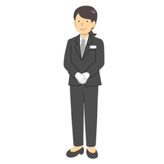 タクシーの運転手の女性