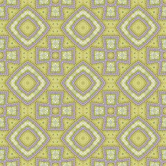 Abstract geometric mosaic seamless pattern. Kaleidoscopic background for trendy textiles. Design for fabric, wallpaper, paper, cover, weaving, packaging, tiles, ceramics.