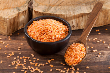 Very Healthy Food; Raw Peeled Red Lentils