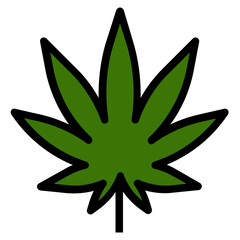 marijuana line icon