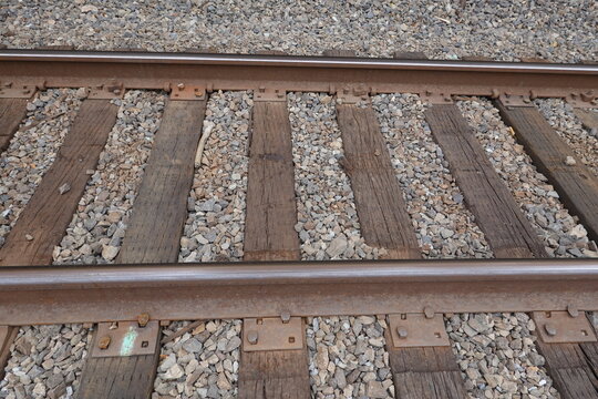 The track on a railway or railroad, also known as the permanent way, is the structure consisting of the rails, fasteners, railroad ties.