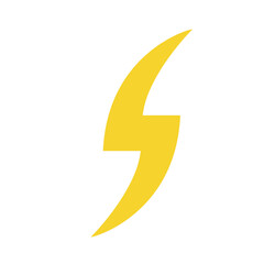 flat lightning icon, vector design