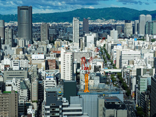Fototapeta premium 大阪駅前第3ビル 最上階東側の眺望