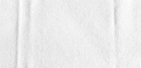 Panorama of Clean white towel texture and seamless background