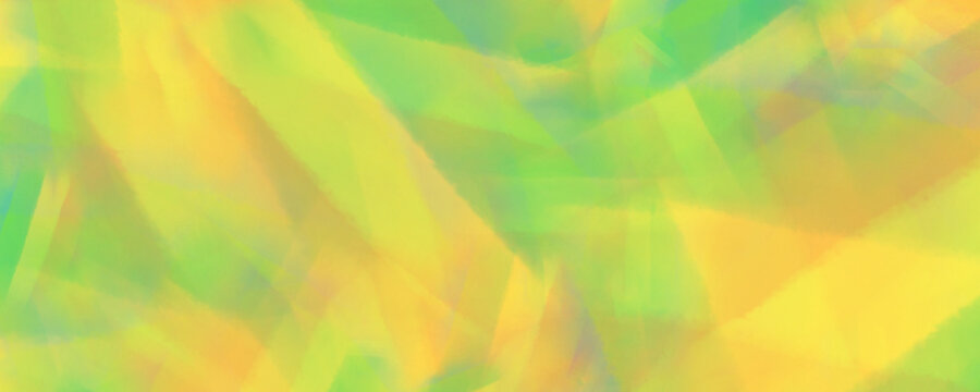 カラフルなグラデーションの水彩背景画像 - Blue, yellow, green, gradient background.