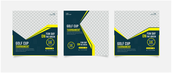 Golf athlete for social media post