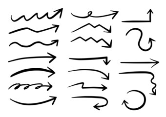 Hand drawn arrow vector illustration.