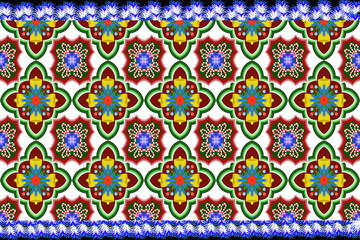 Christmas floral seamless pattern