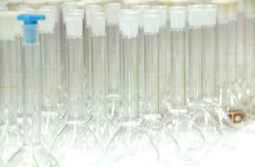 laboratory equipment glassware for background