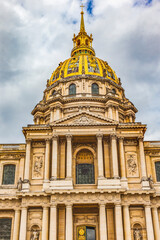 Fototapeta na wymiar Golden Dome Church Les Invalides Paris France