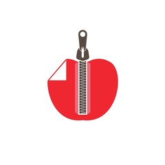 apple zipper file  document icon vector app concept web