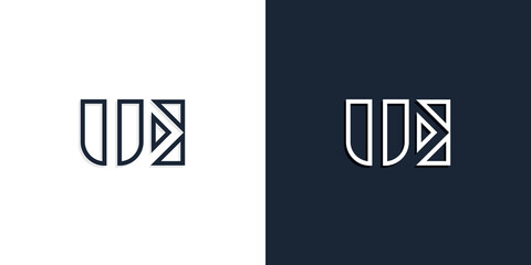 Abstract line art initial letters UE logo.