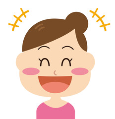 笑顔　女性　主婦