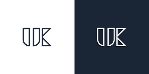 Abstract line art initial letters UK logo.