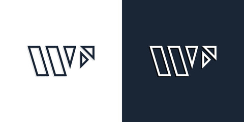 Abstract line art initial letters WF logo.
