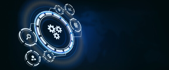 Business, Technology, Internet and network concept. Automation Software Technology Process System.