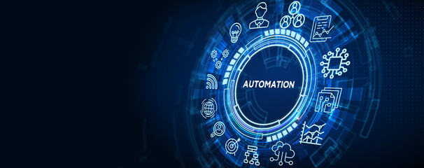 Automation Software concept as an innovation.  Business, Technology, Internet and network concept.