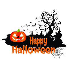 Halloween T-shirt Design Vector