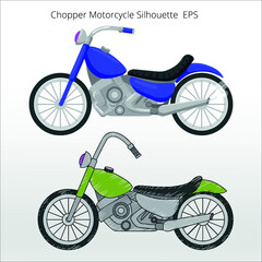 set of Chopper Motorcycle Silhouettes, line isolated or logo isolated sign symbol vector, outline and stroke style Collection of high-quality black style vector illustration,