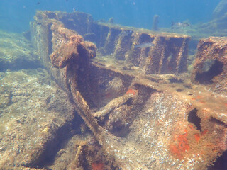 Shipwreck in Menorca, Balearic island
