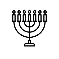 Fototapeta premium Candlestick icon vector. menorah illustration sign. candles symbol or logo. 