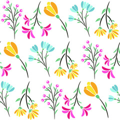 Beautiful Abstract Floral Seamless Pattern