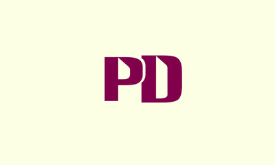 Alphabet letters Initials Monogram logo PD, DP, P and D