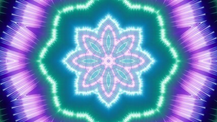Fluorescent color Kaleidoscope Effect Background