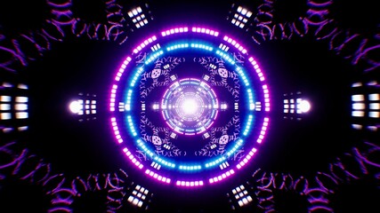 Neon Organic Shape Light Tunnel