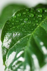 Fototapeta premium Close-up coffee leaves with water drops