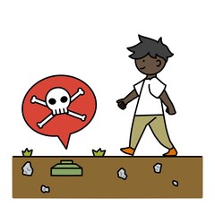 地雷原を歩く人　ver.1