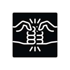 Black solid icon for versus