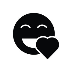 Black solid icon for lovely