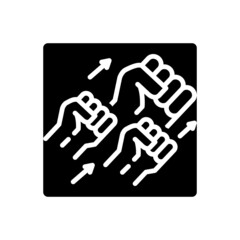 Black solid icon for encourage