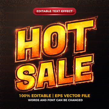 hot sale bolt fire editable text effect template